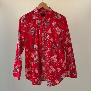 Talbot’s floral button up shirt